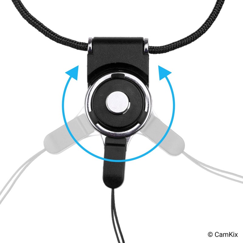 CamKix Camera Shutter Remote Control With BluetoothÂ® Wireless Technology, Black - Wrist Strap + Lanyard (Detachable Ring Mount) - Capture Pictures/Video Wirelessly up to 30 ft (10 m) on iPhone/Android - Image 2